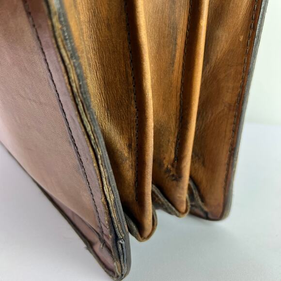 Hartmann Tan Belting Leather Gladstone Style Lawyers Briefcase Attache Collect. - Picture 7 of 16